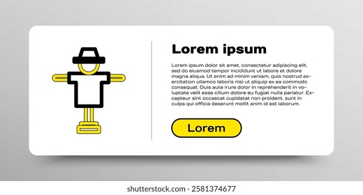 Line Scarecrow icon isolated on white background. Colorful outline concept. Vector