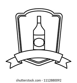 line schnapps liquor bottle beverage emblem