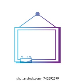 line school blackboard with wood frame design