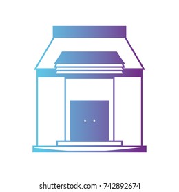 line school education with roof and doors design