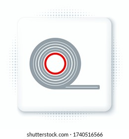 Line Scotch icon isolated on white background. Roll of adhesive tape for work and repair. Sticky packing tape. Office tool and stuff. Colorful outline concept. Vector