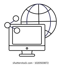 line screen computer with share and global connection