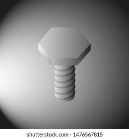 Line screw-bolt icon. Isometric of line screw-bolt vector icon for web design isolated