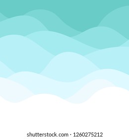 Line sea wave concept abstract background in flat vector illustration design.