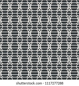 Line seamless abstract pattern monochrome or two colors vector
