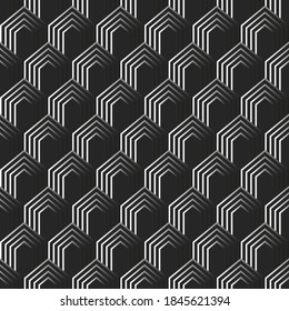 Line seamless pattern in art deco style. Geometric art deco background for wallpaper, textile. Vector illustration