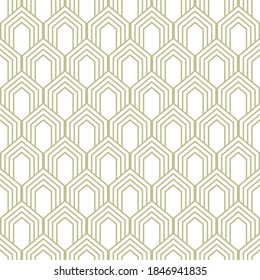 Line seamless pattern in art deco style. Geometric art deco background for wallpaper, textile. Vector illustration