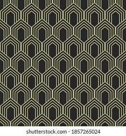 Line seamless pattern in art deco style. Geometric art deco background for wallpaper, textile. Vector illustration