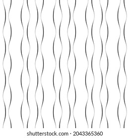 Line seamless pattern. Lines background. Repeated wavy texture. Stripe printed. Repeating geometric pattern. Abstract stripes printing. Delicate waves patern for design prints. Vector illustration