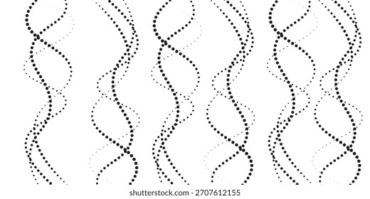 Línea de patrón sin fisuras. Ondas negras repetitivas sobre fondo blanco para impresiones de diseño. Retícula de curvas. punto moderno
