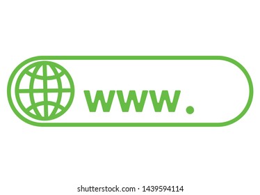 line search engine on the Internet. world network icon. flat design. vector illustration