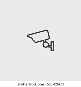 Line security camera icon illustration isolated vector sign symbol