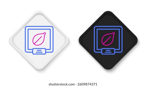 Line Seeds of a specific plant icon isolated on white background. Colorful outline concept. Vector