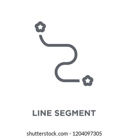 Line segment icon. Line segment design concept from Geometry collection. Simple element vector illustration on white background.