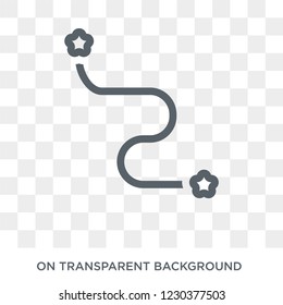 Line segment icon. Line segment design concept from Geometry collection. Simple element vector illustration on transparent background.