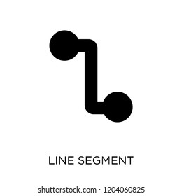 Line segment icon. Line segment symbol design from Geometry collection. Simple element vector illustration on white background.