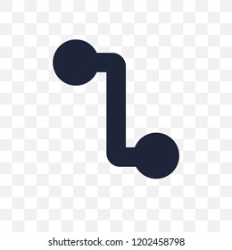 Line segment transparent icon. Line segment symbol design from Geometry collection. Simple element vector illustration on transparent background.