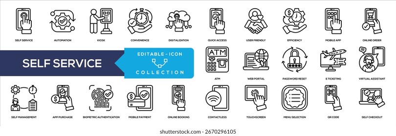 Line - Self Service Icon Collection