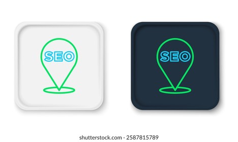 Line SEO optimization icon isolated on white background. Colorful outline concept. Vector