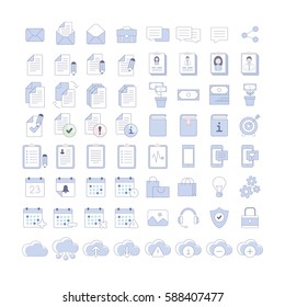 Line set of icons for your website