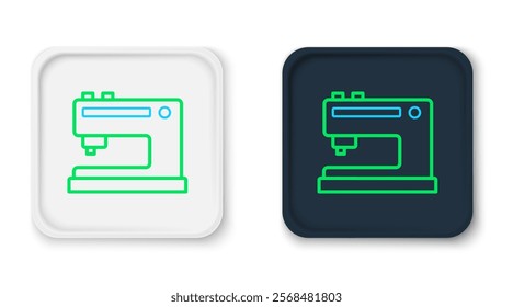 Line Sewing machine icon isolated on white background. Colorful outline concept. Vector