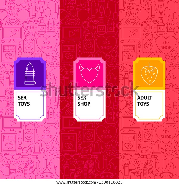 Line Sex Package Labels Vector Illustration เวกเตอร์สต็อก ปลอดค่าลิขสิทธิ์ 1308118825 6273