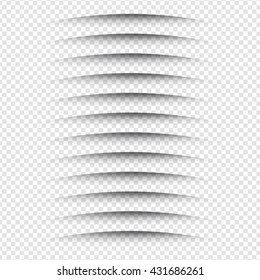 Line Shadow - Round Design Elements on Isolated Background