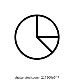 Line shape circle graph icon, vector illustration of a circle graph..