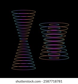 Line shape circle optical bounce full color