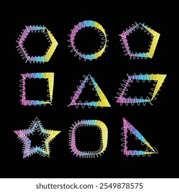 Line shape gradients elements Spirograph geometric