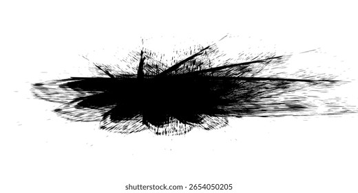 Forma da linha marcador grunge seta sublinhado conjunto de elementos de pincel cardíaco. Boa arte moderna