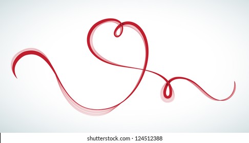 línea en forma de corazón - caligráfico