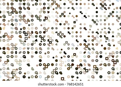 Line or shape illustrations background abstract, artistic texture. Vector isolated on white.
