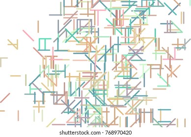 Line or shape illustrations background abstract, artistic texture. Vector isolated on white.