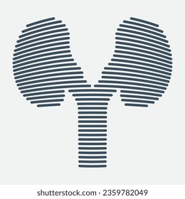 Line shape kidney logo vector illustration design