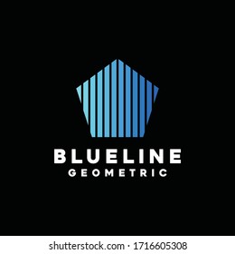 Line Shape Logo Vector Design Template. geometric and modern Icon. technology Symbol For Company And business.
