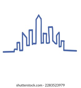 line shaped city, good for graphic design resource