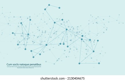 Line shapes concept technology. Communication polygonal design. Vector structure abstract illustration