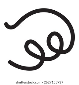  Line Shapes . Dynamic Squiggles, Swirls and Spiral Ribbons. vector illustration . EPS 10 AI