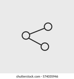 Line share icon illustration isolated vector sign symbol