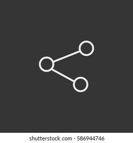 Line  share  icon illustration isolated vector sign symbol
