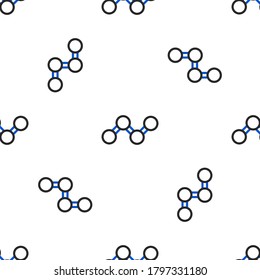 Line Share icon isolated seamless pattern on white background. Sharing, communication pictogram, social media, connection, network, distribute. Colorful outline concept. Vector