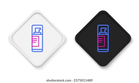 Line Shaving gel foam icon isolated on white background. Shaving cream. Colorful outline concept. Vector