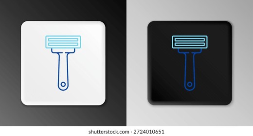 Linha Barbear ícone isolado no fundo cinza. Conceito de contorno colorido. Vetor