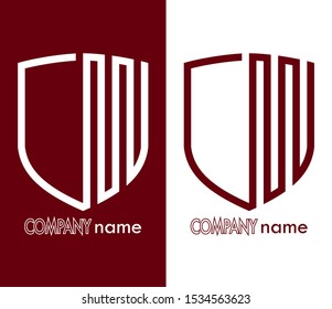 line shield color logo design