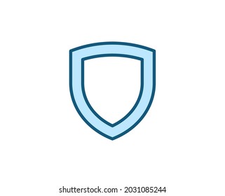 Icono de Escudo de línea aislado en fondo blanco. Símbolo de esquema para diseño de sitio web, aplicación móvil, ui. Pictograma electrónico. Ilustración vectorial, с editorial k. 