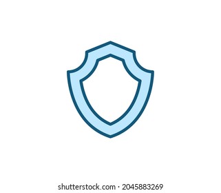 Icono de Escudo de línea aislado en fondo blanco. Símbolo de esquema para diseño de sitio web, aplicación móvil, ui. Pictograma electrónico. Ilustración vectorial, с editorial k. 