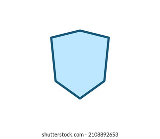 Line Shield icon isolated on white background. Outline symbol for website design, mobile application, ui. Electronics pictogram. Vector illustration, editorial stroсk. 