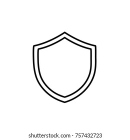 line shield security protection web symbol
