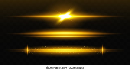 Line shiny golden light effect vector illustration